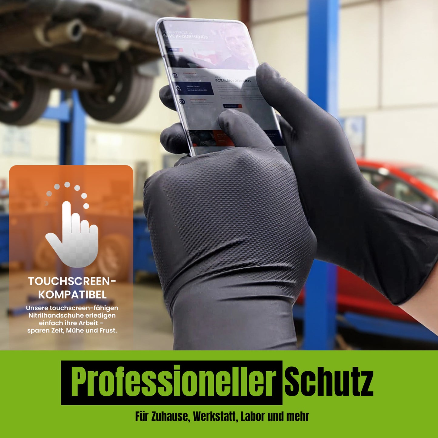 Gants réutilisables Sahara Nitrile 50 pcs Noir
