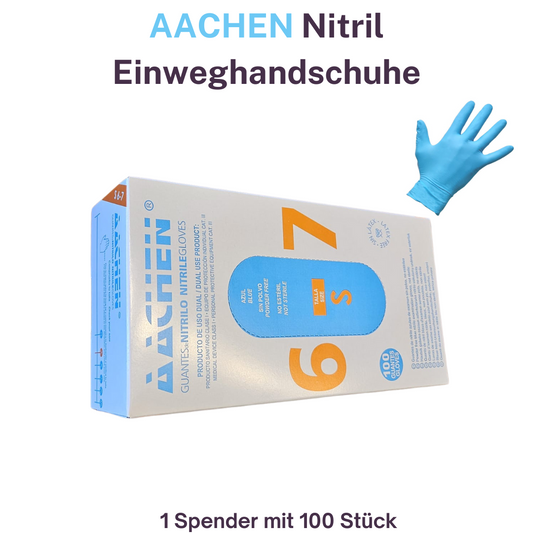 1 x  Aachen Nitril Einweghandschuhe 100 Stk.