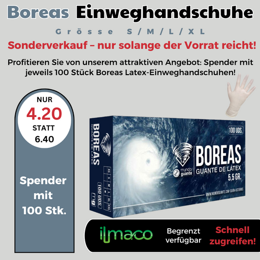 Boreas Latex Einweghandschuhe Gr. S/M/L/XL