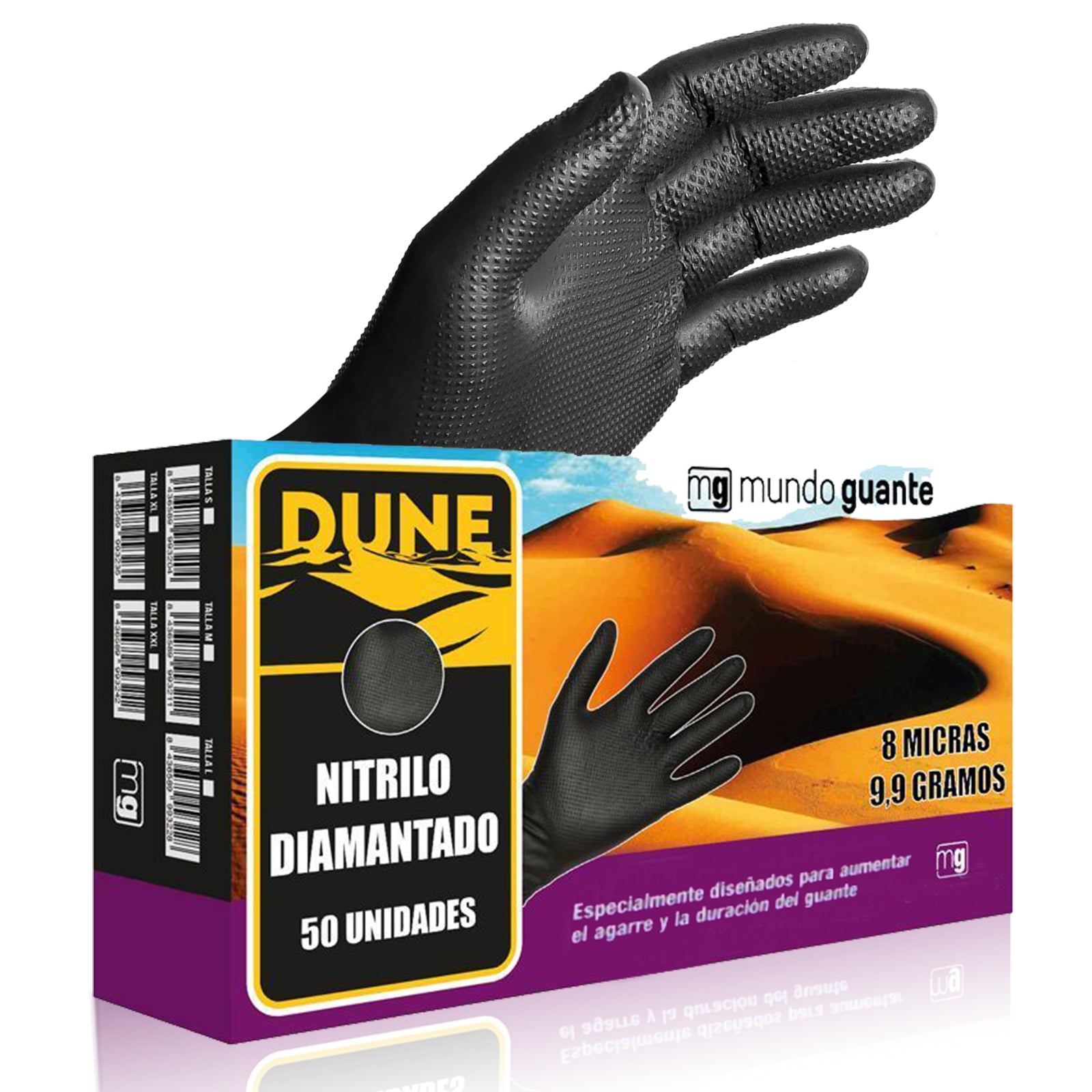 wiederverwendbare handschuhe Dune Nitril wiederverwendbare Handschuhe schwarz