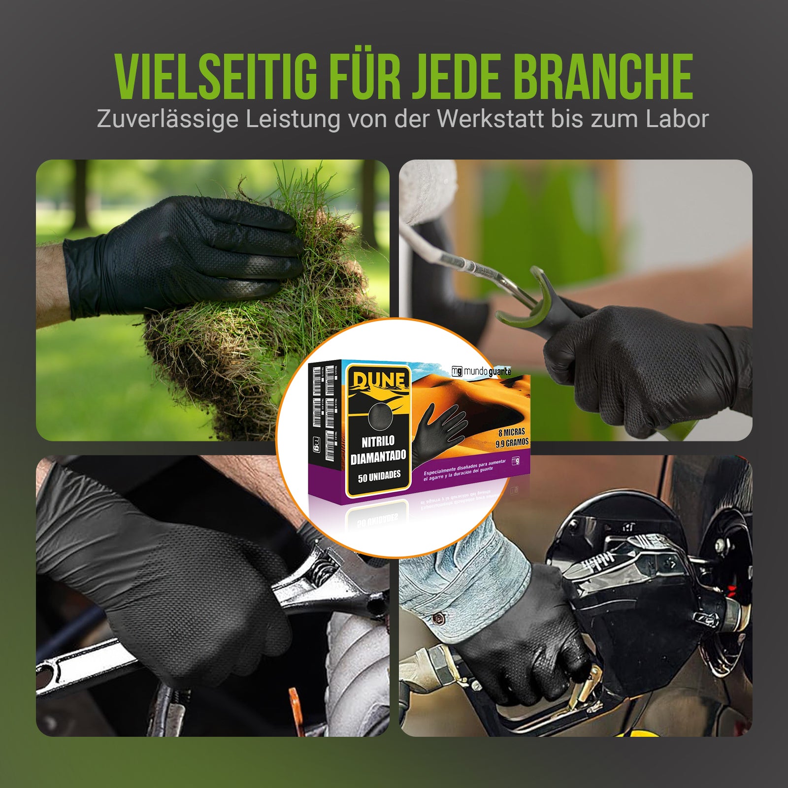 wiederverwendbare handschuhe Dune Nitril wiederverwendbare Handschuhe grün